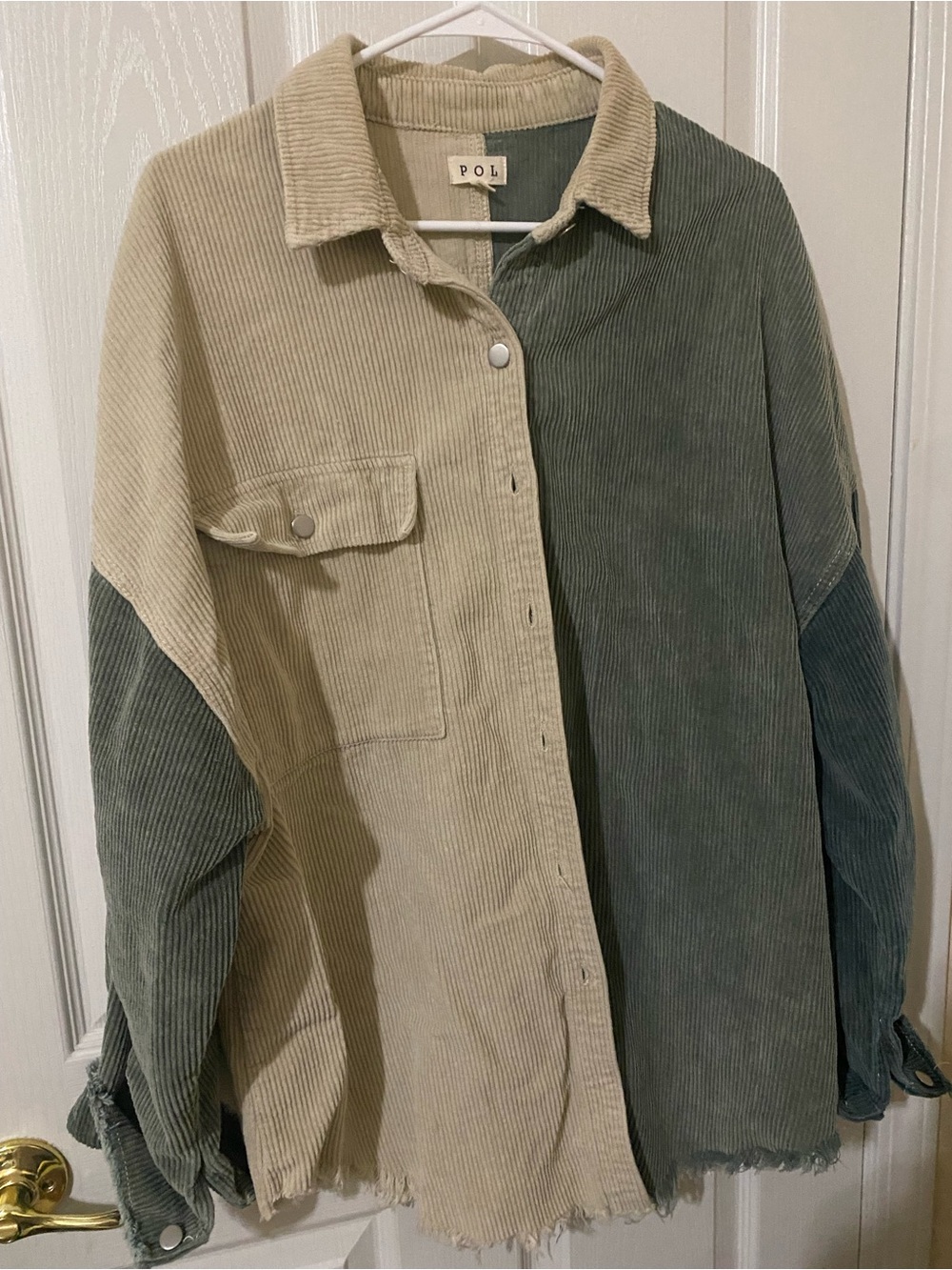 POL Green Patchwork Jacket - Size Medium